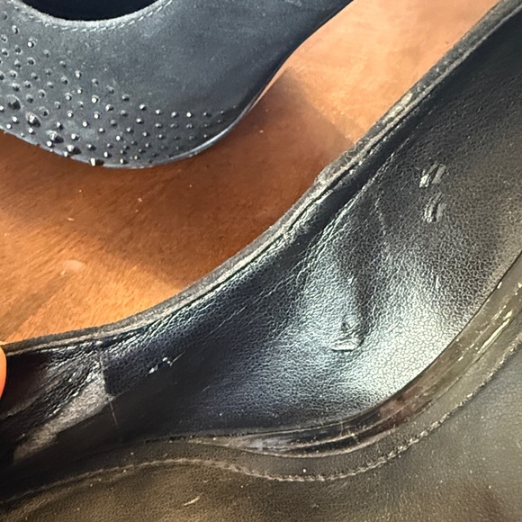 White House Black Market Black Open Toe Jewel Stiletto Heels Pumps Shoes Size 9 - Picture 10 of 10